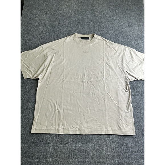 Fear of God Other - Mens Fear of God Essentials Logo T Shirt Beige Oversized, Size XL